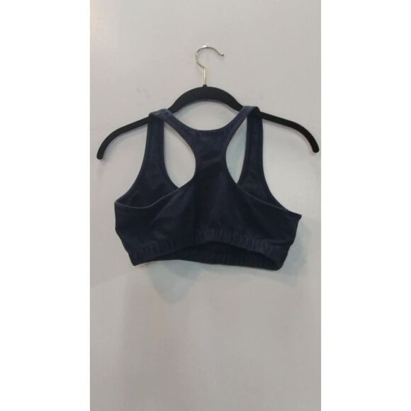 Mudd logo blue denim look cross back sports bra - Picture 2 of 4